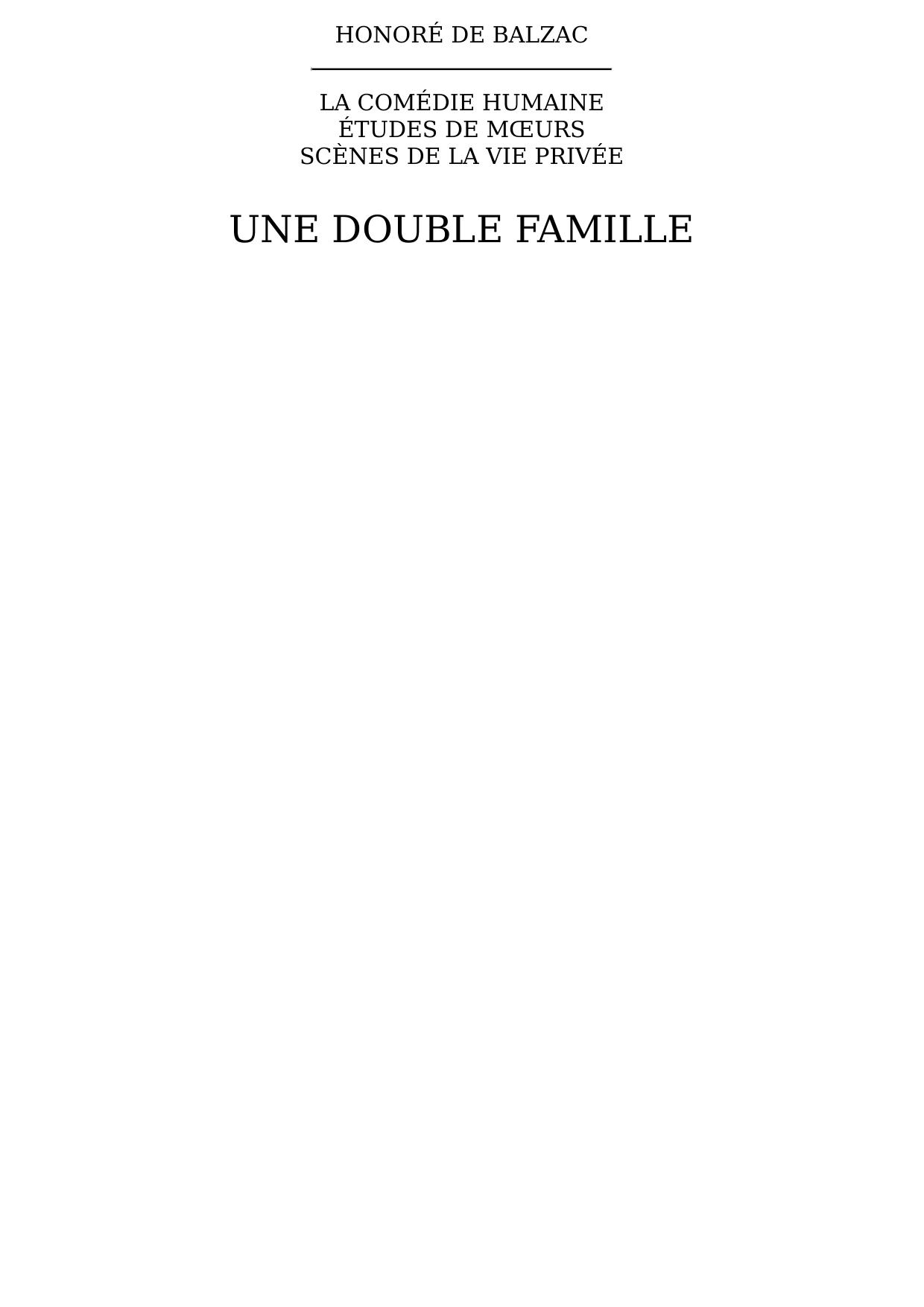 Une double famille