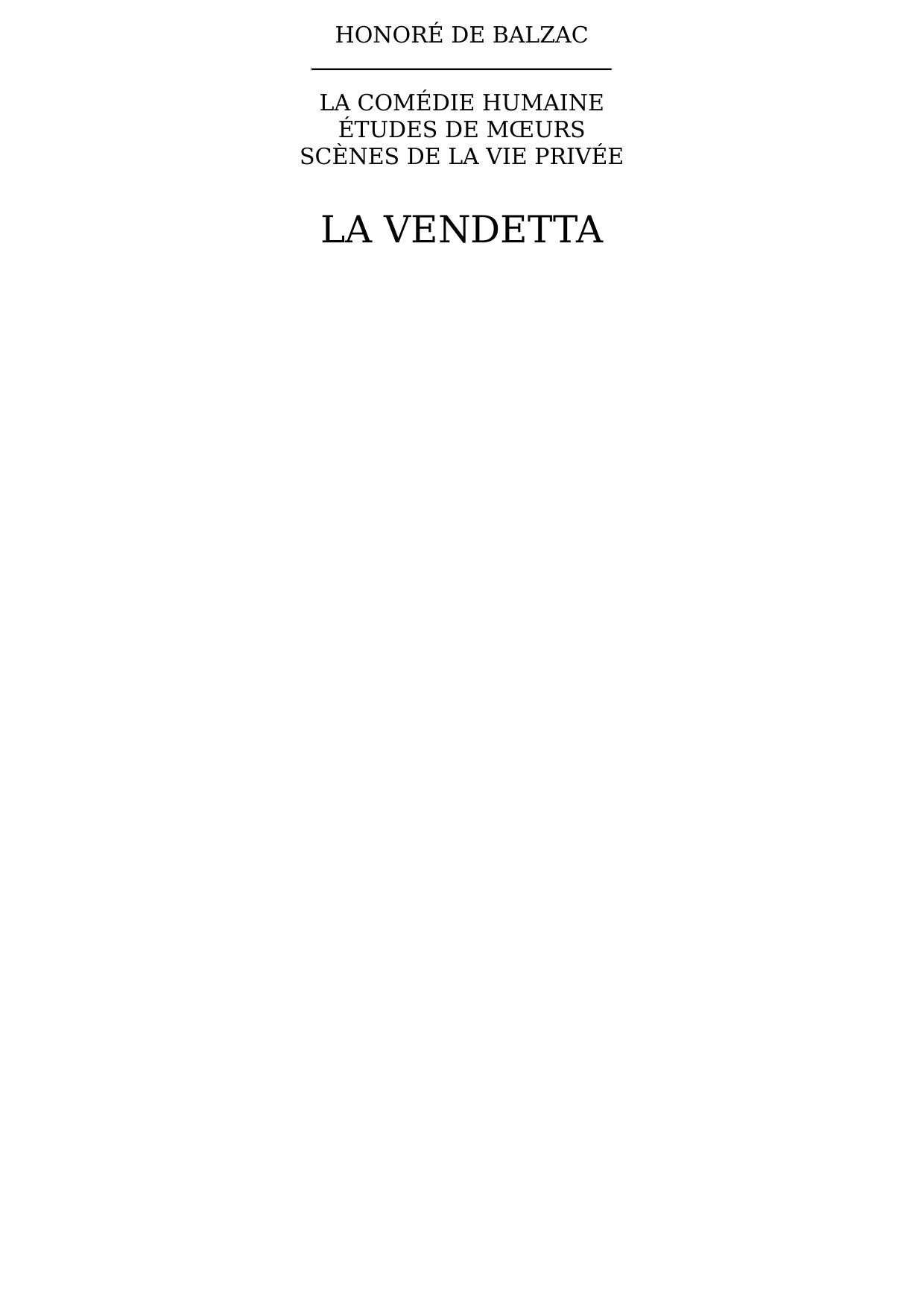 La vendetta