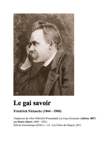Le gai savoir (1887)