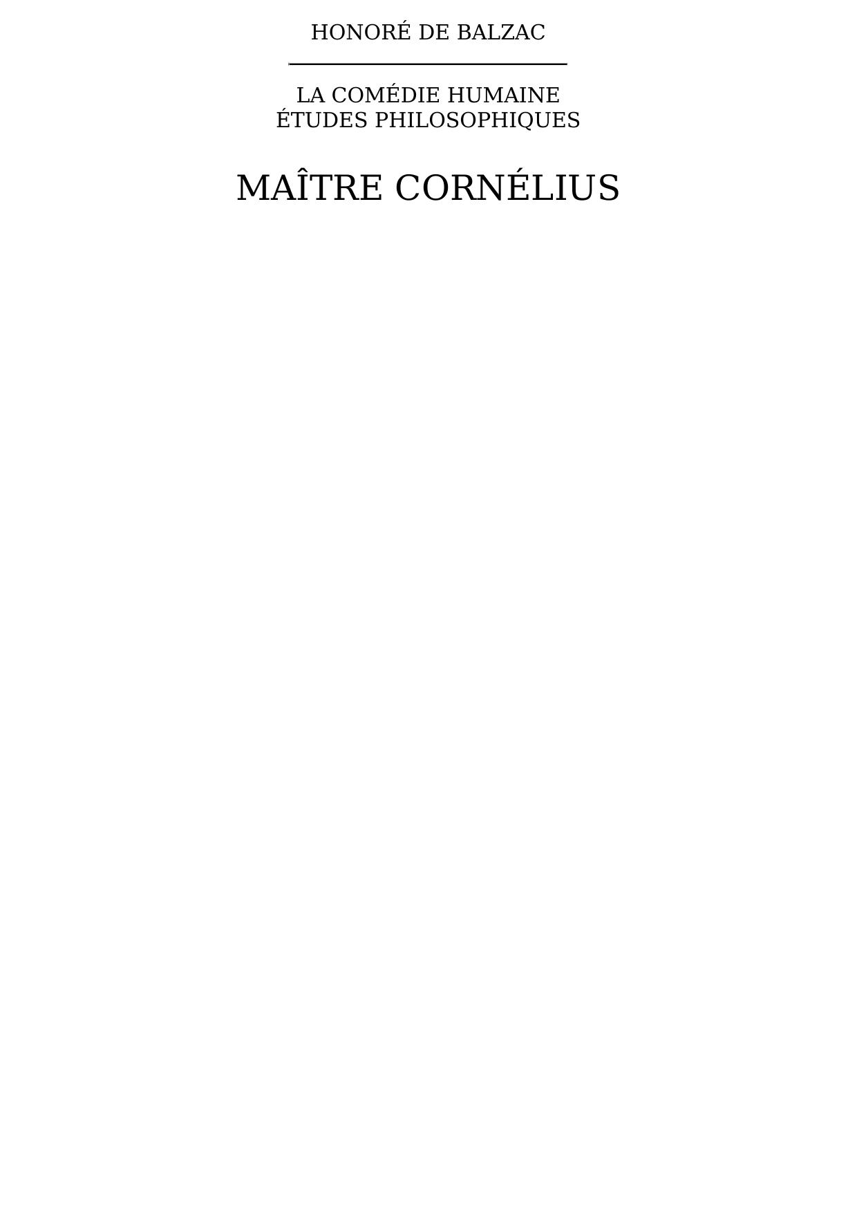 Maître Cornélius