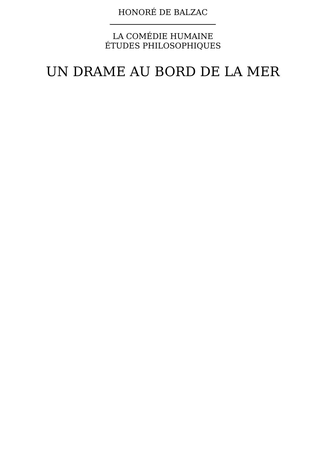 Un drame au bord de la mer