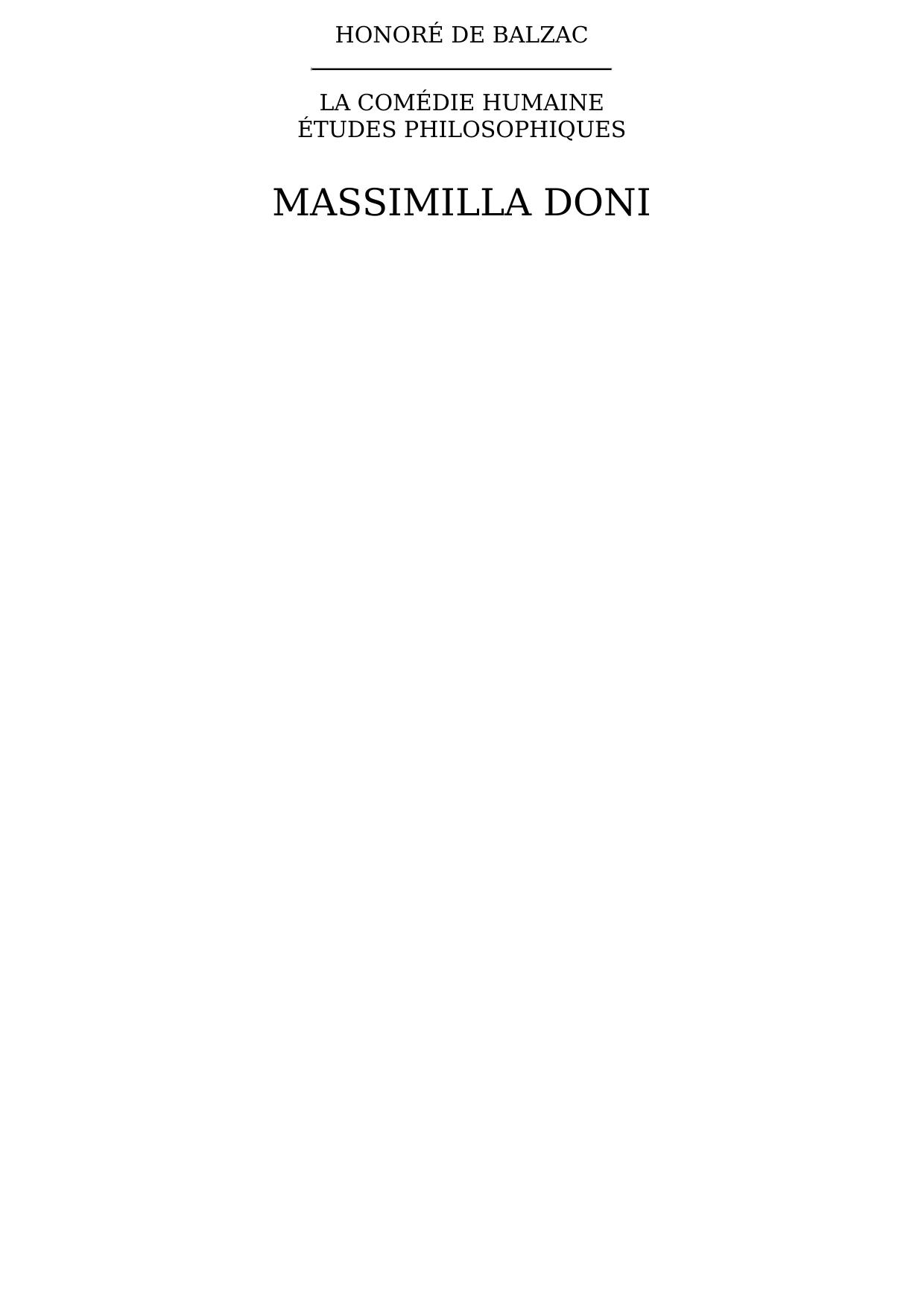 Massimilla Doni