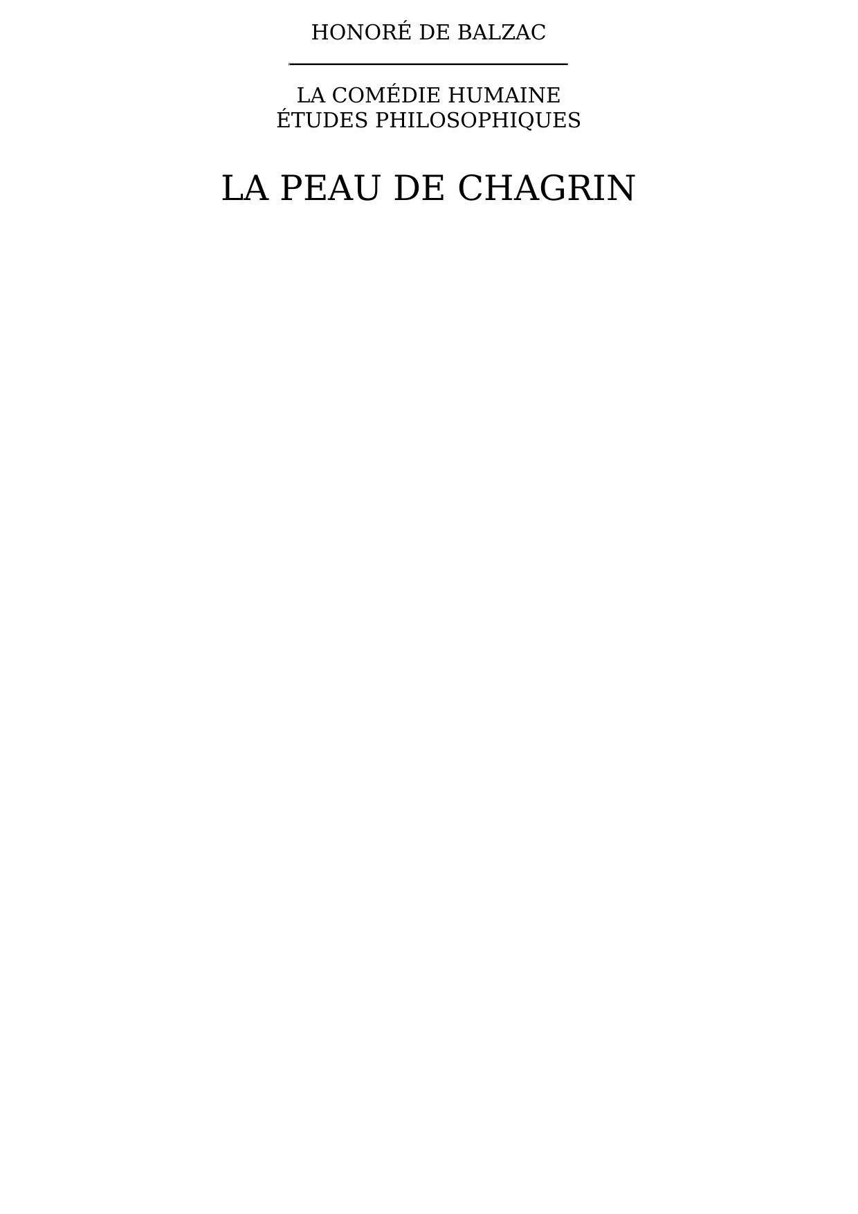 La peau de chagrin