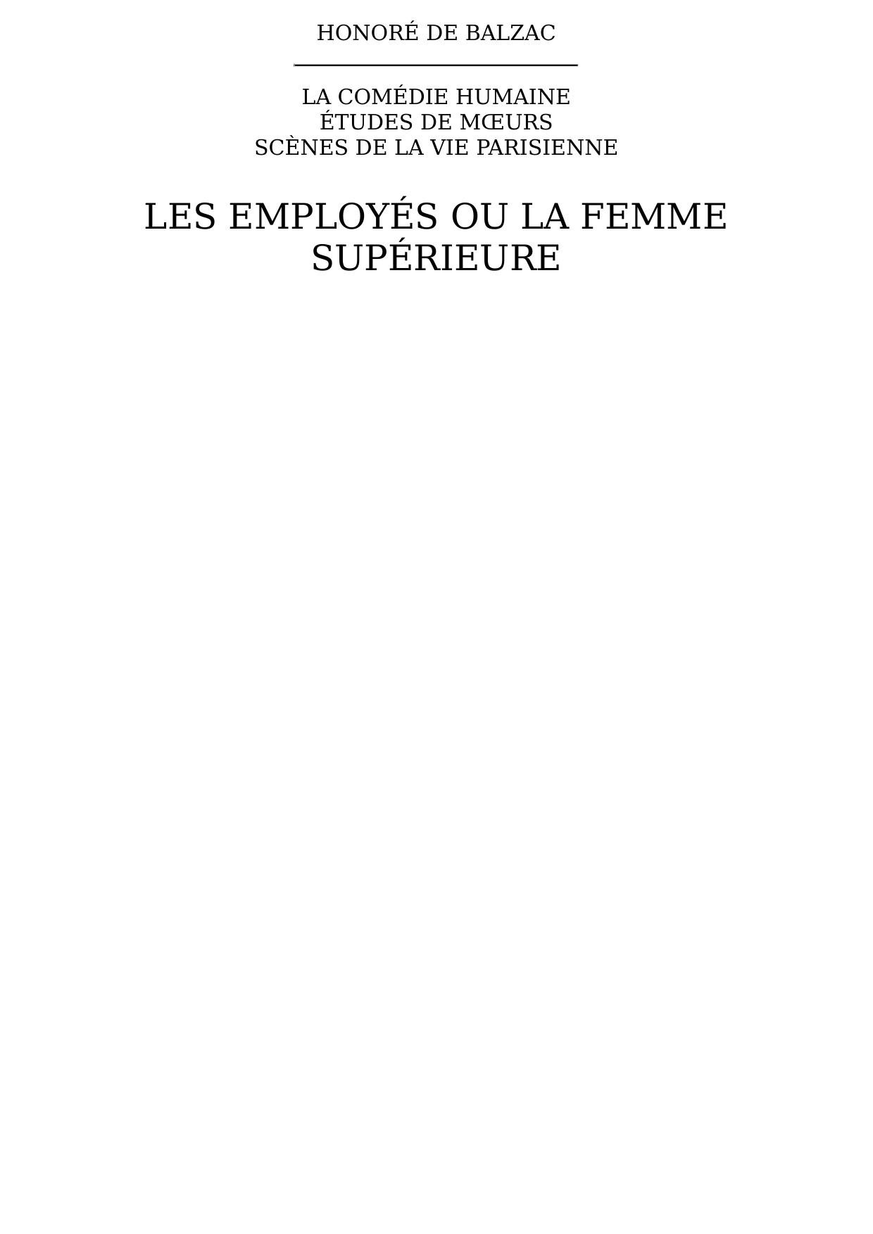 Les employés ou la femme supérieure