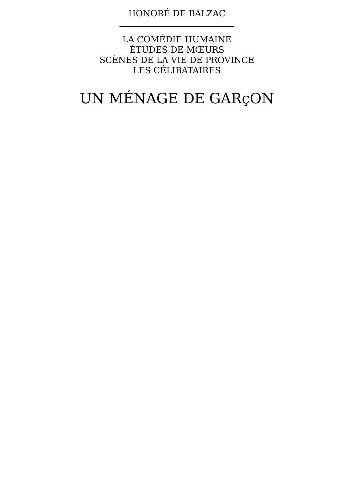 Un ménage de garçon