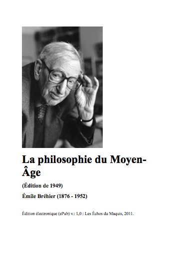 La philosophie du Moyen-Âge (1949)