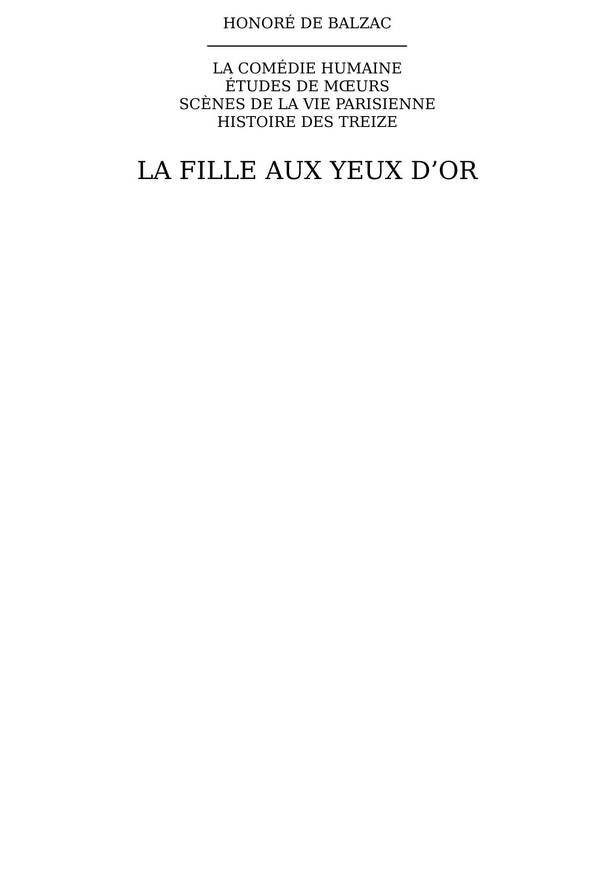 La fille aux yeux d’or