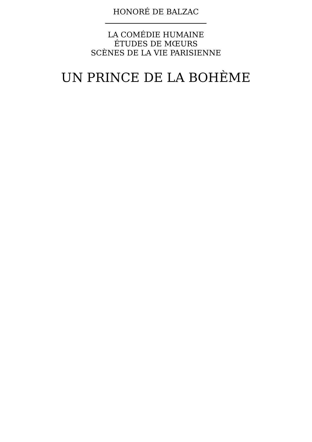 Un prince de la bohème