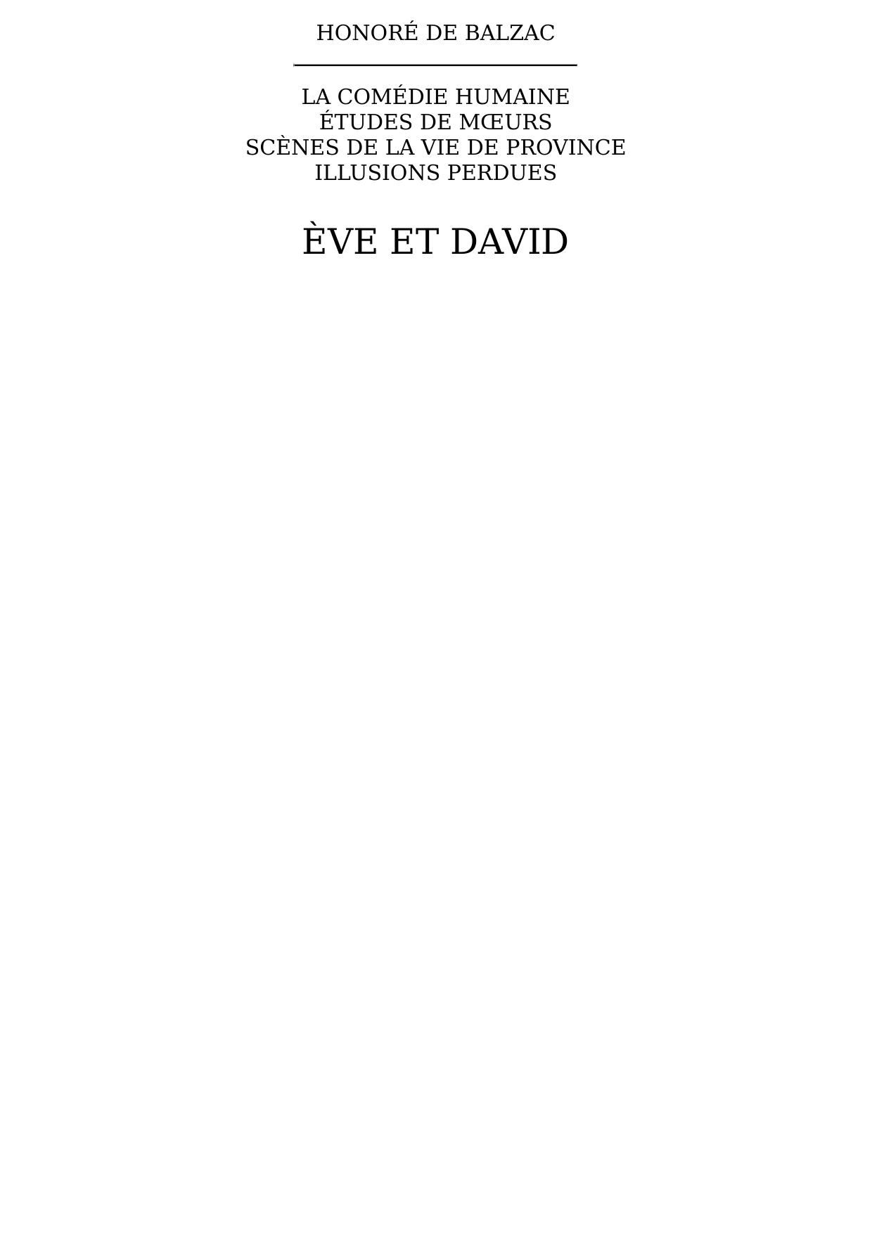 Ève et David