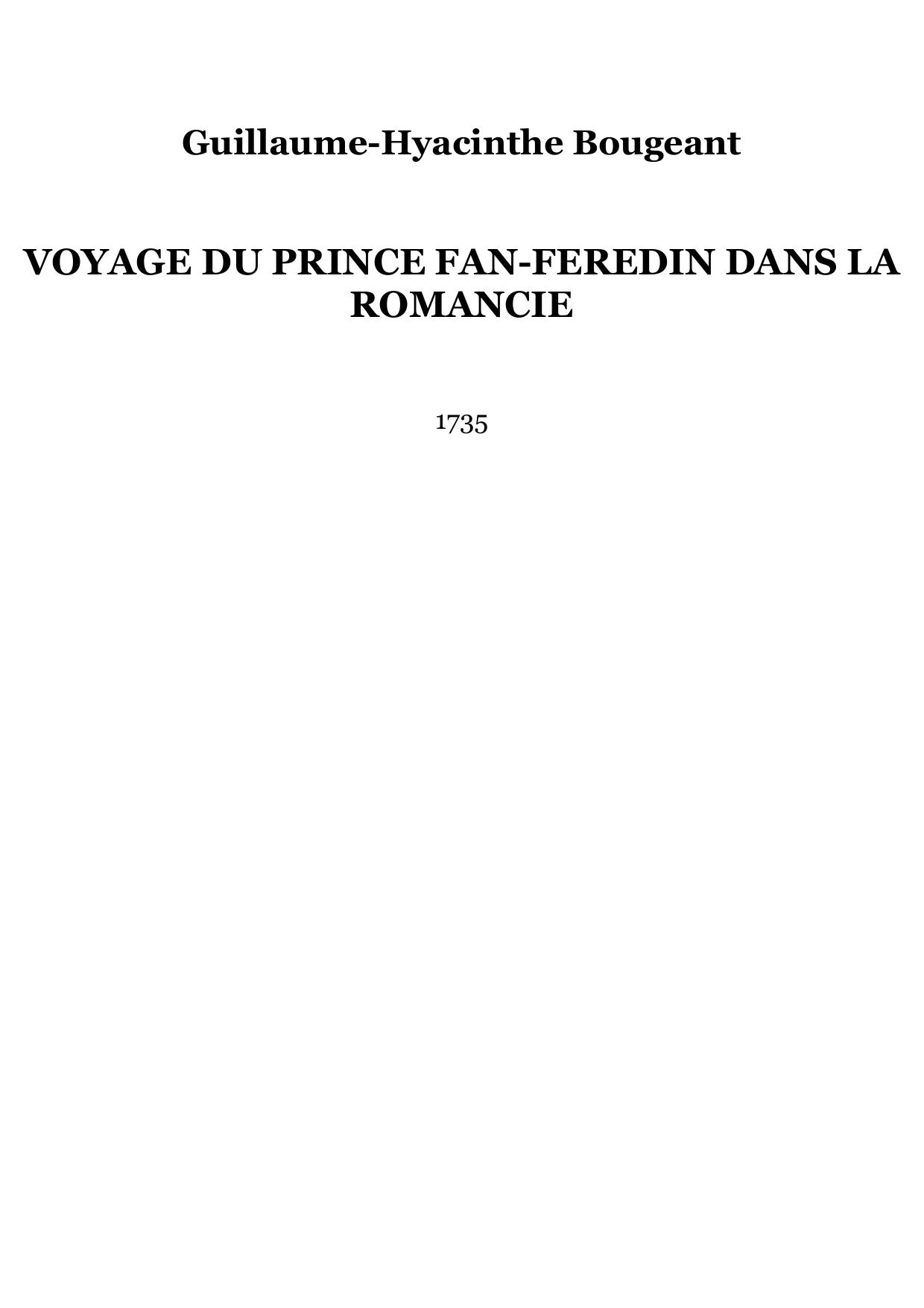Voyage du prince Fan-Feredin dans la Romancie