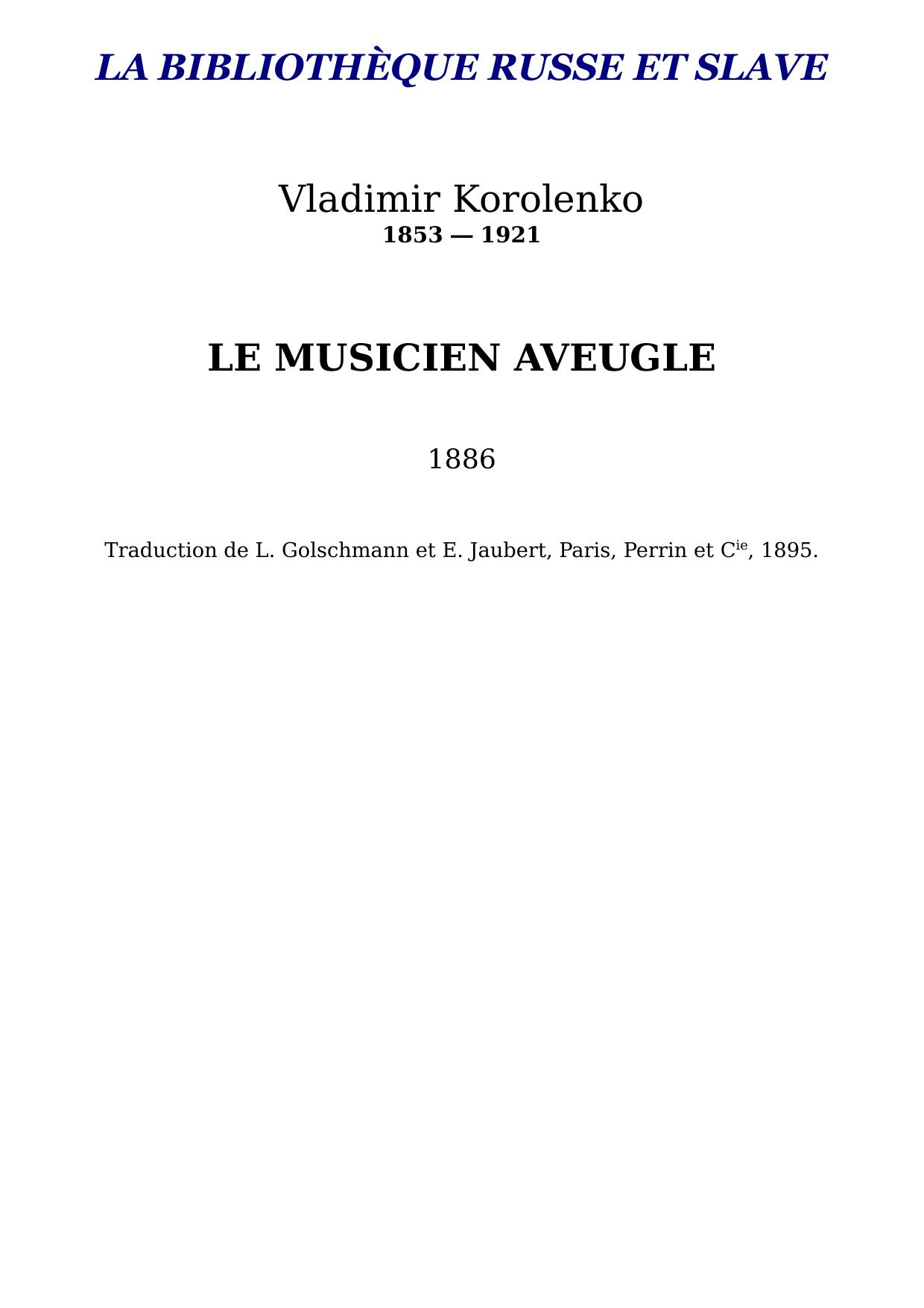Le Musicien aveugle