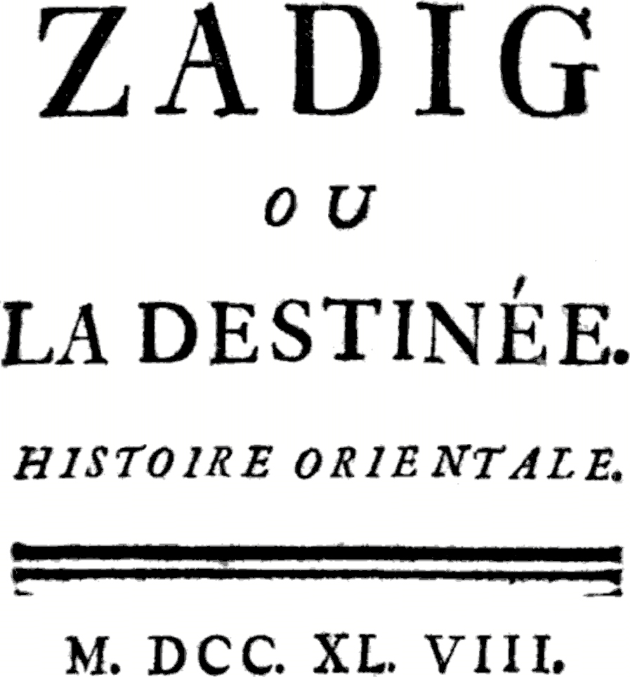 Zadig ou La Destinée Orientale