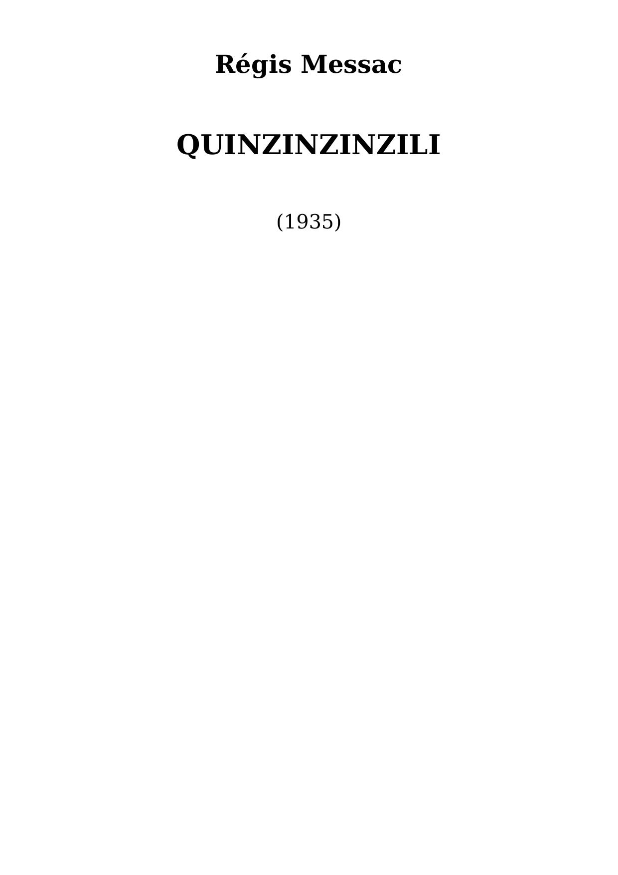 Quinzinzinzili