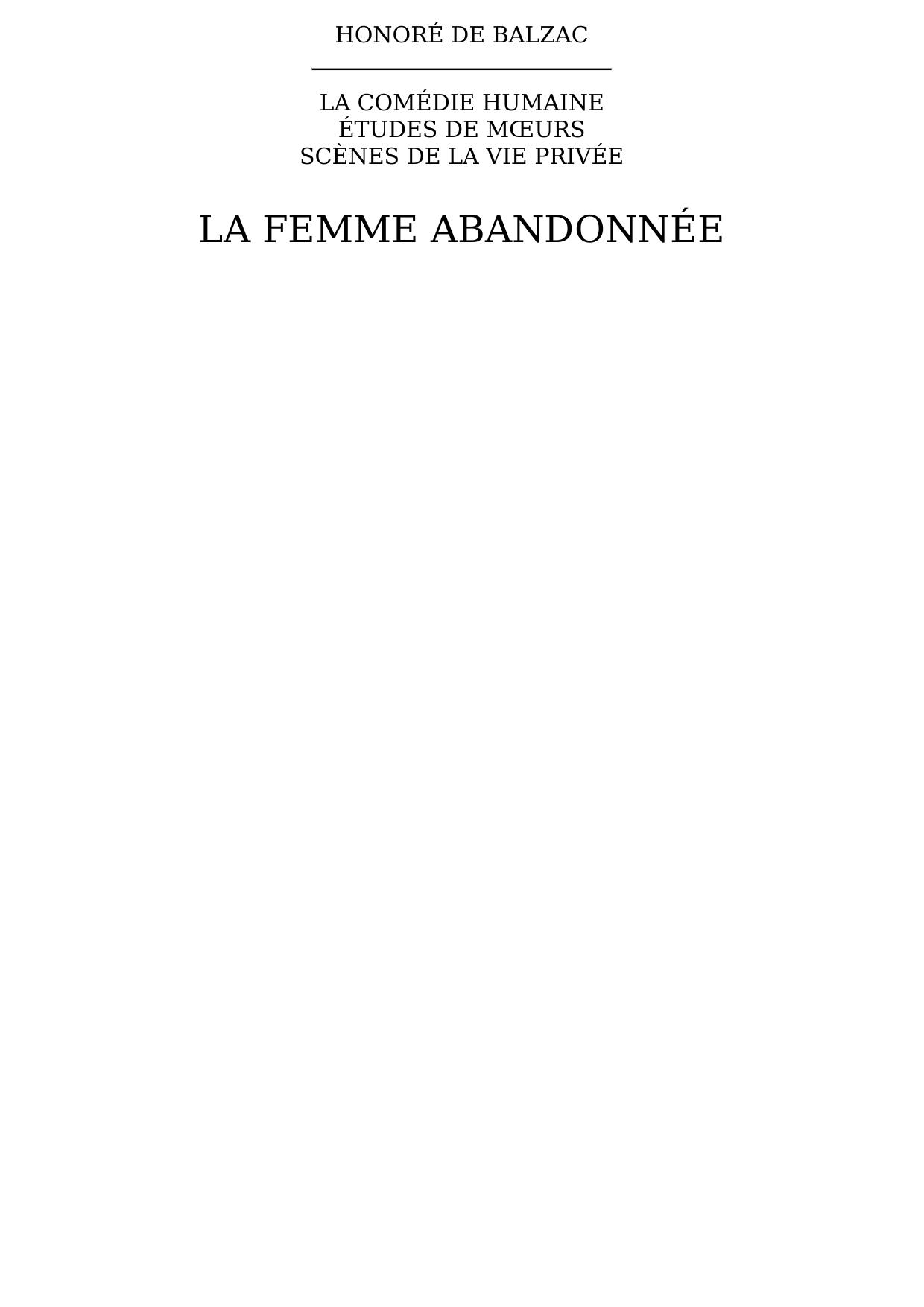 La femme abandonnée