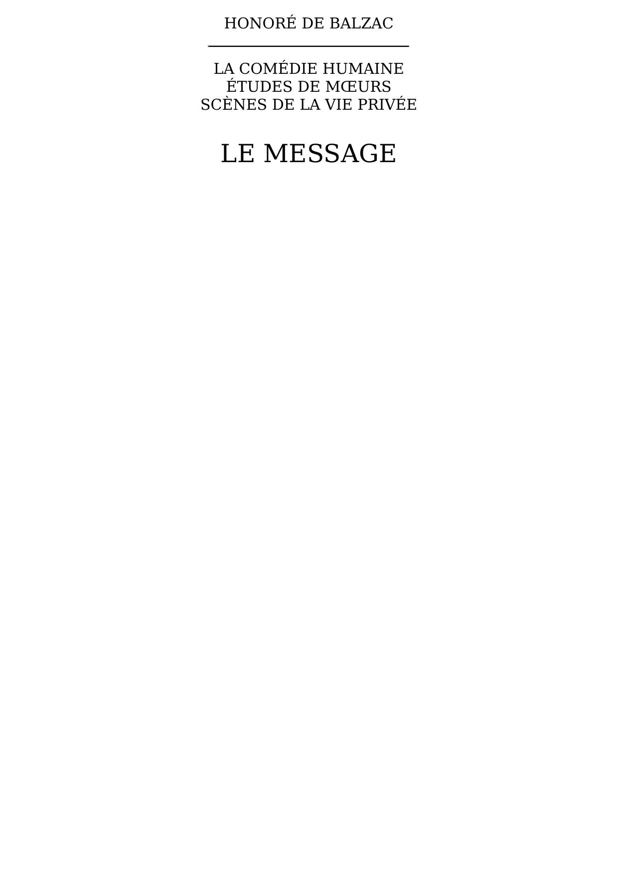 Le message