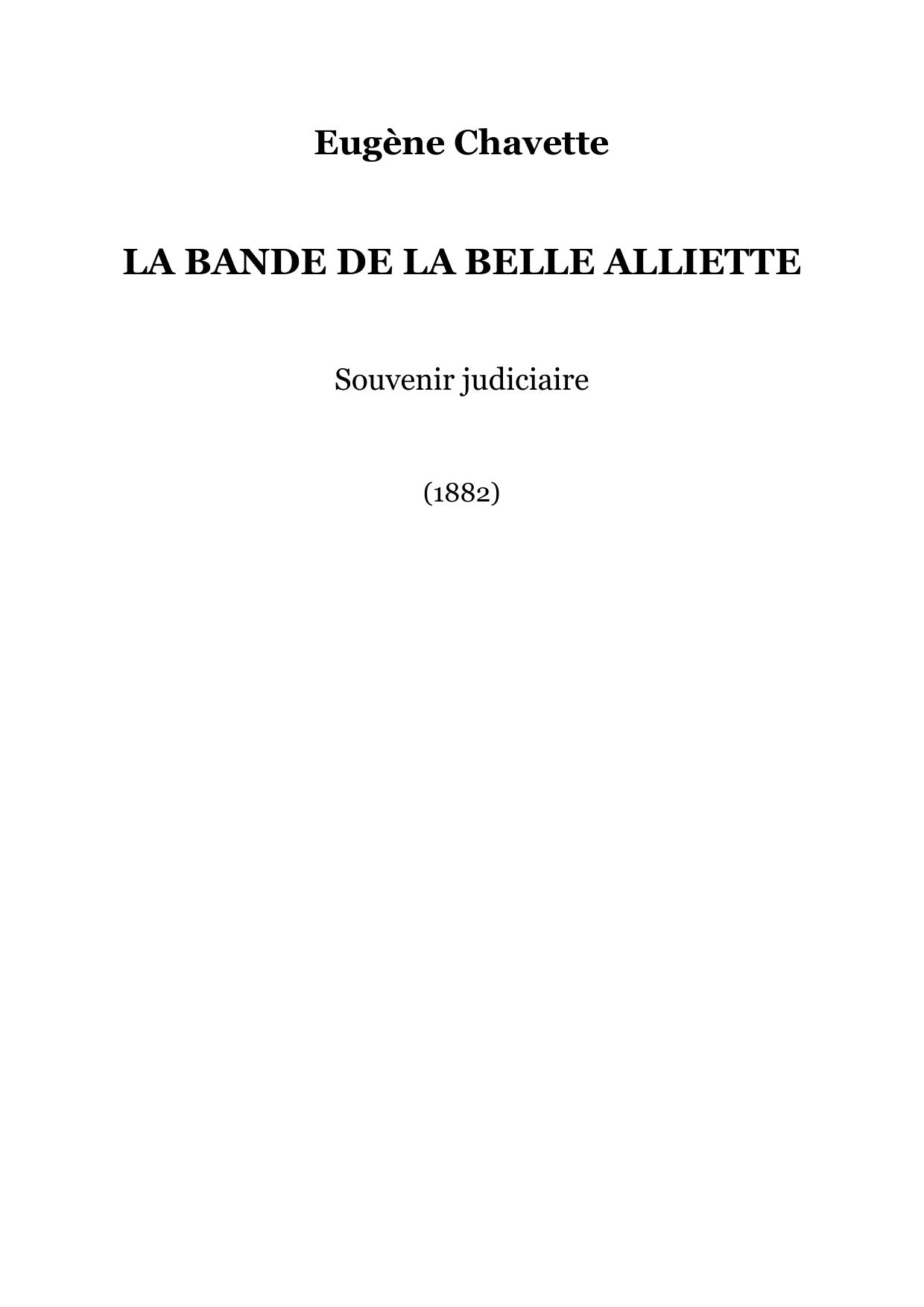 La Bande de la belle Alliette