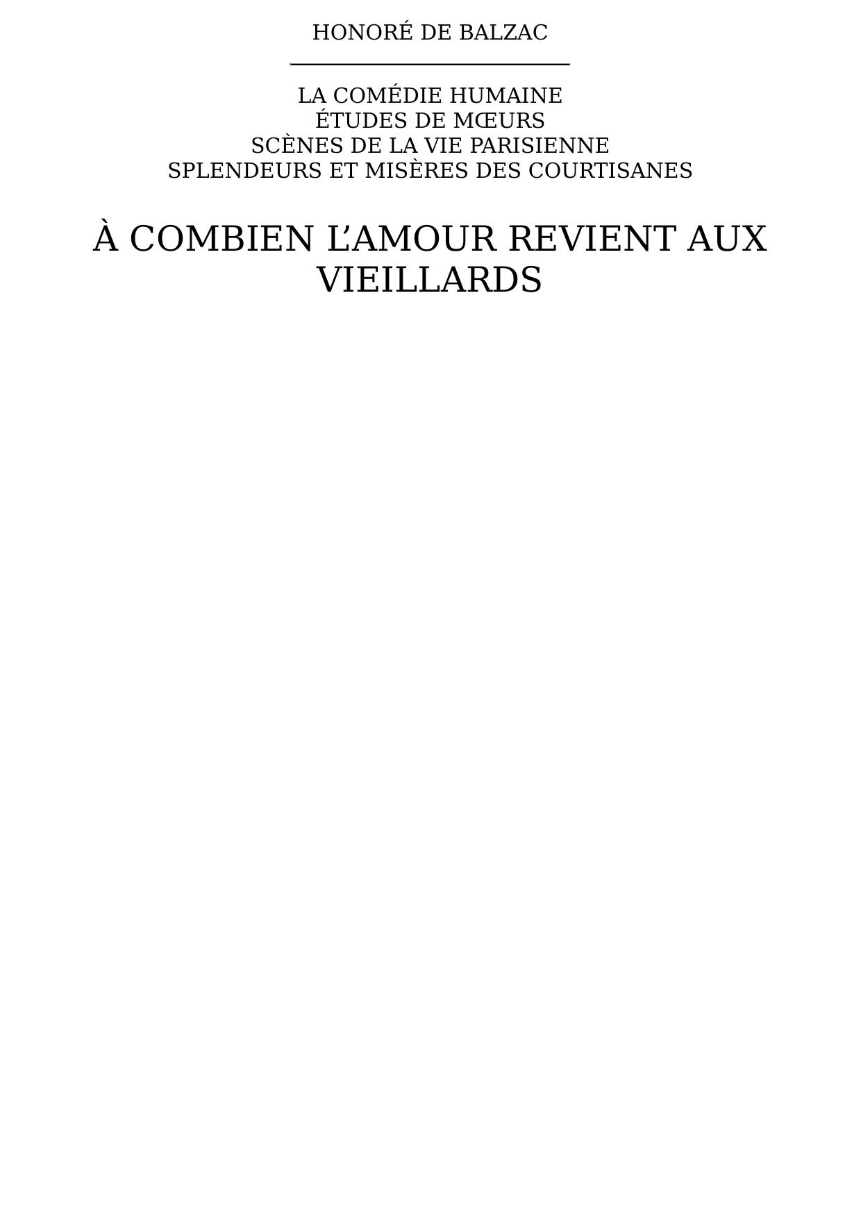 À combien l’amour revient aux vieillards