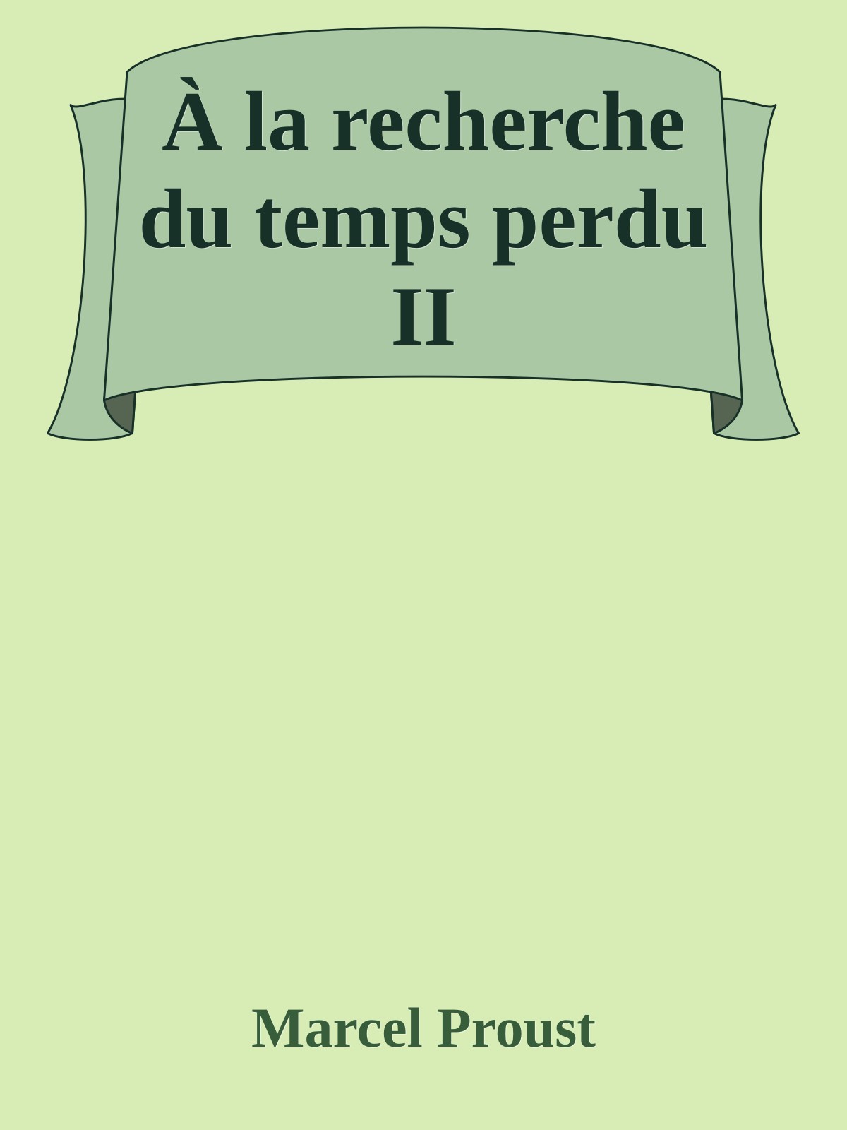 À la recherche du temps perdu II