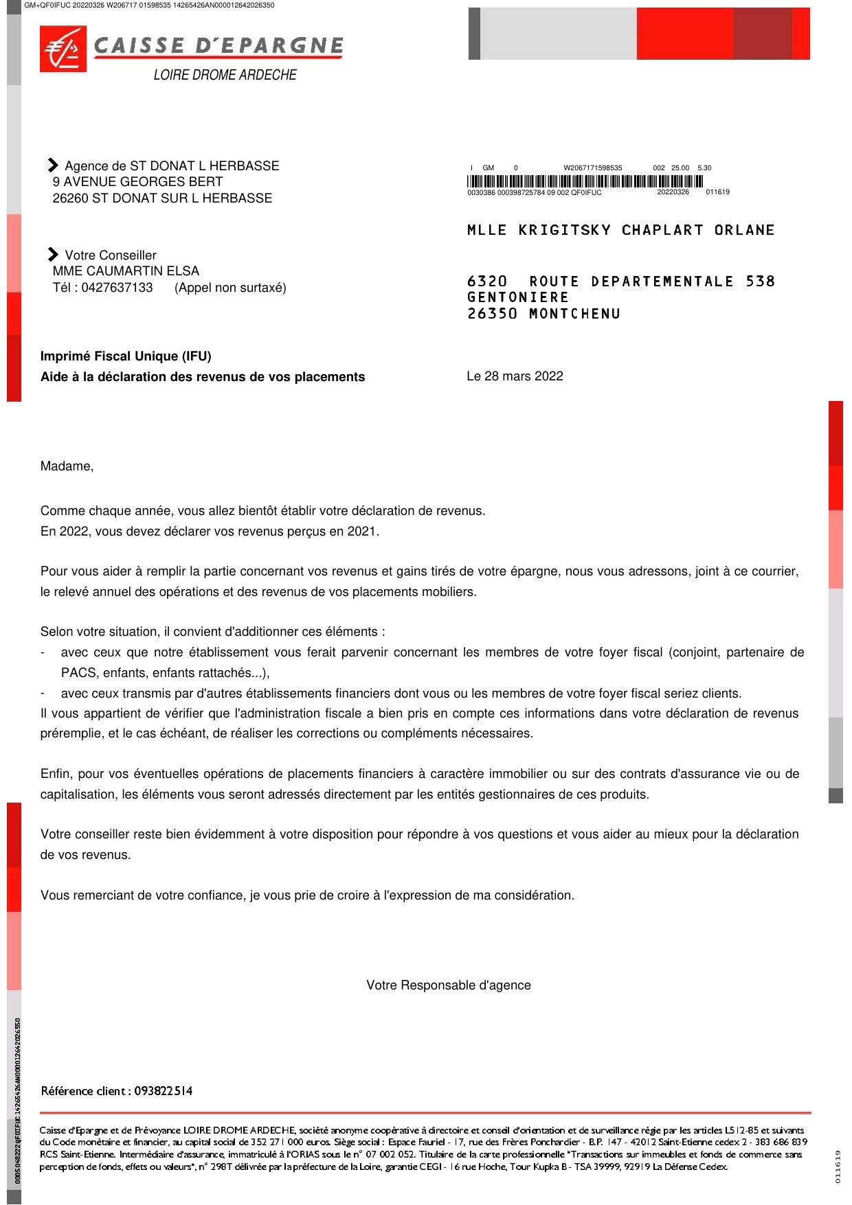 Imprimé Fiscal Unique