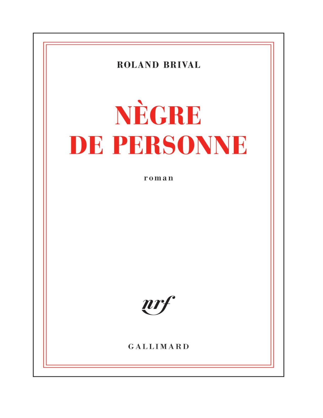 Nègre de personne