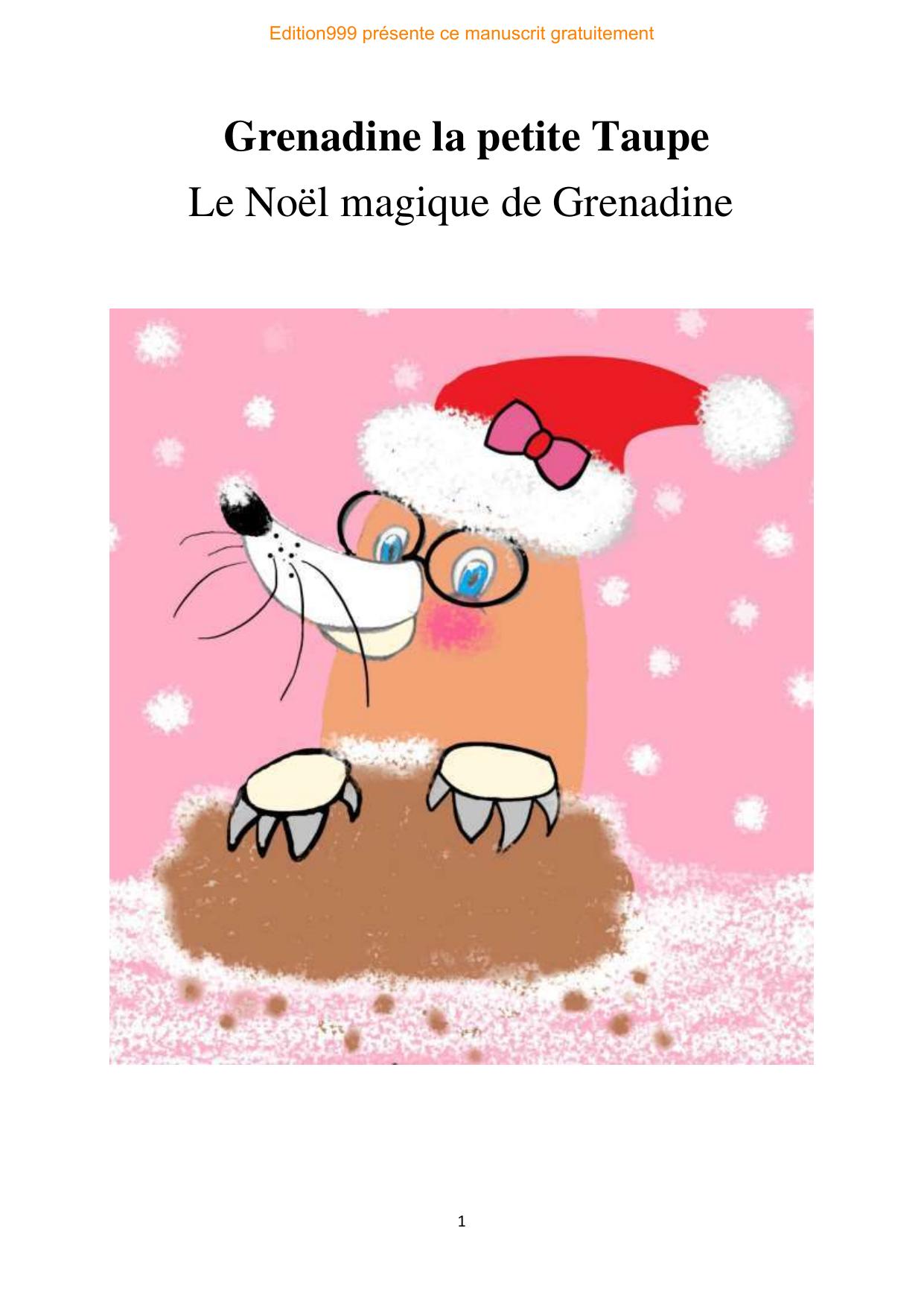 Grenadine la petite Taupe - Le Noël magique de Grenadine