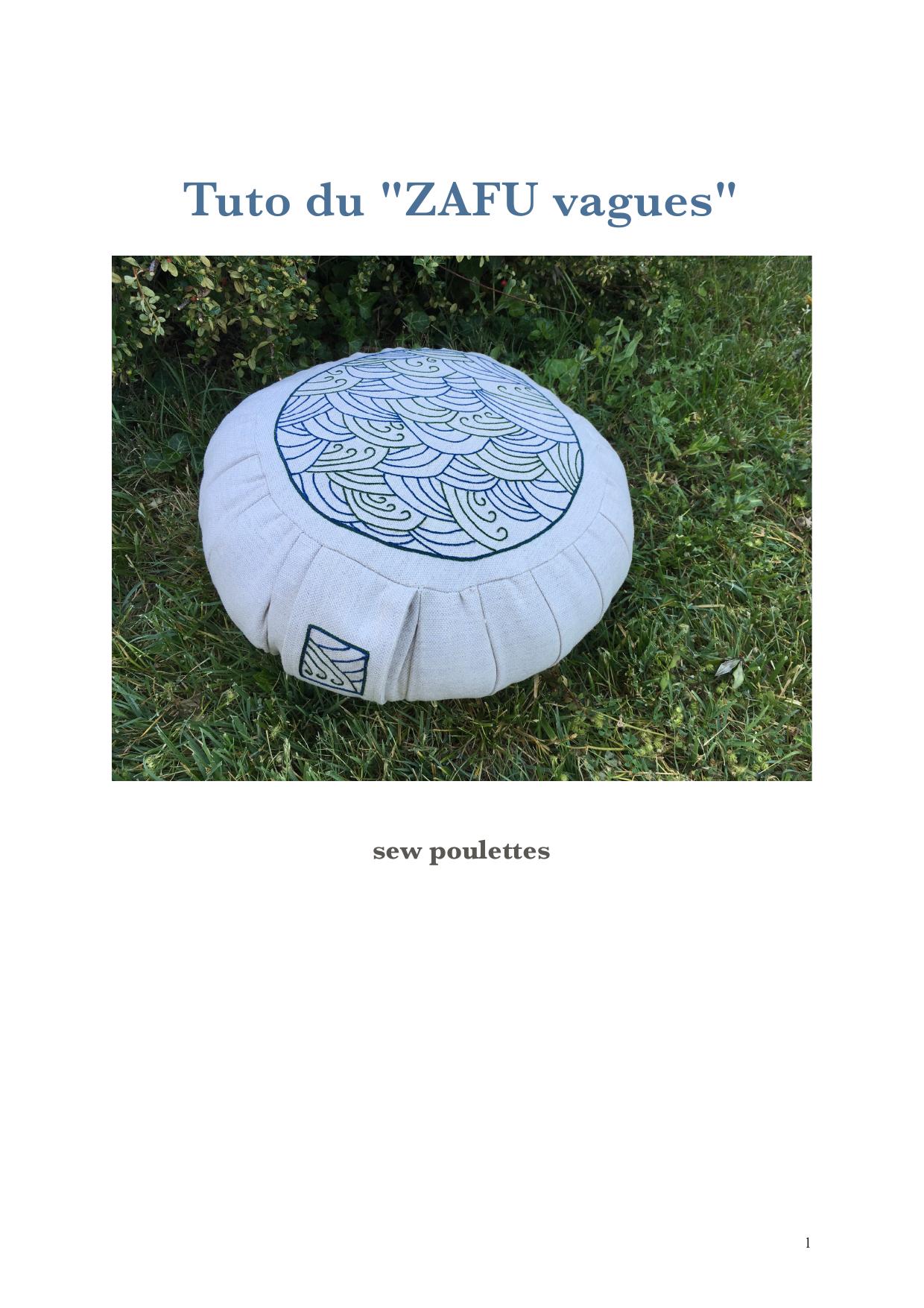 Tuto Zafu brodé